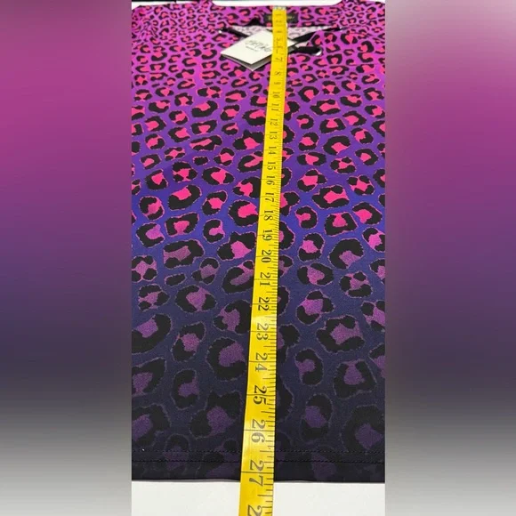 NWT Bob Mackie blouse art to wear leopard print stretchy boho goth whimsical - Picture 6 of 7